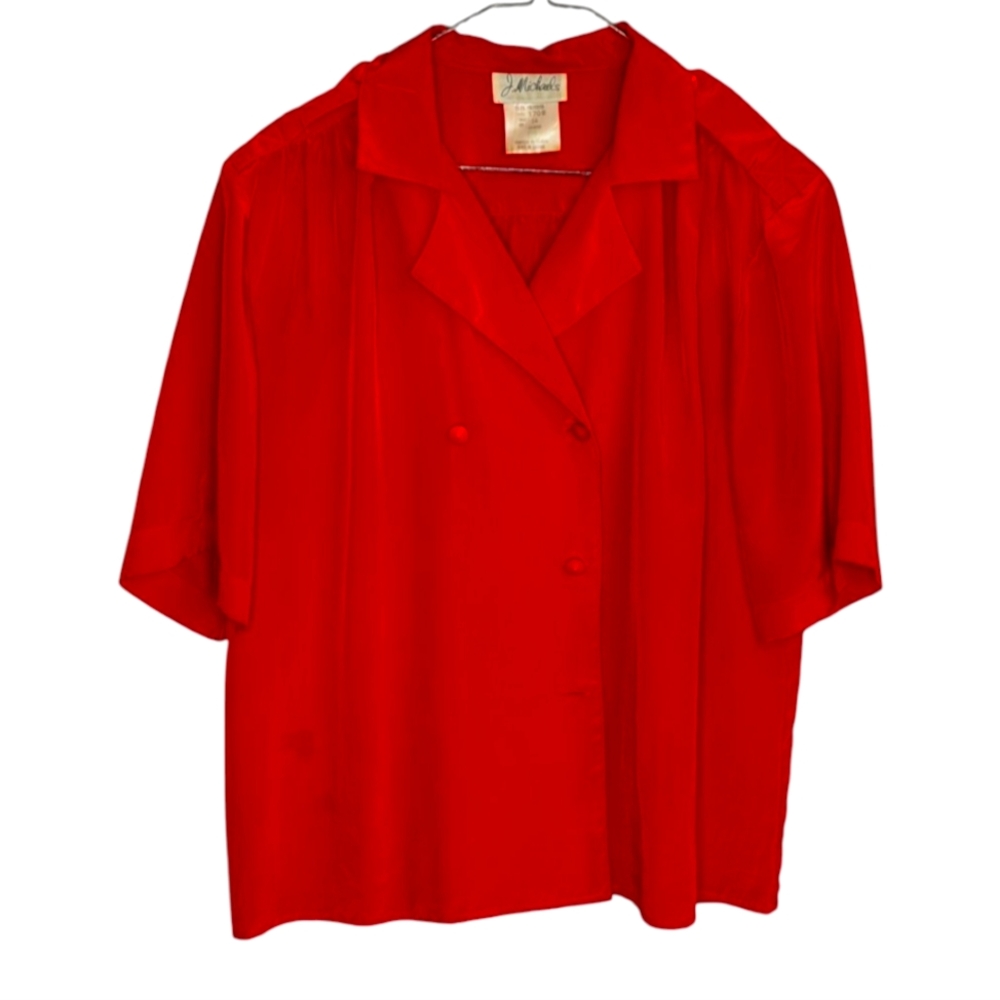 Scarlet Button-Up Blouse